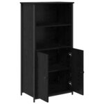 vidaXL Haut Armoire Chêne noir 62 x 36 x 121 5 cm Bois d'ingénierie