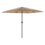 vidaXL Parasol de jardin avec mât en acier marron 248x248x248 cm