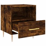 vidaXL Tables de chevet 2Pièces chêne fumé 40x35x47 5cm bois d’ingénierie
