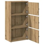 vidaXL Bibliothèque chêne artisanal 40x24x77 cm bois d'ingénierie