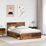 vidaXL Cadre de lit Bois ancien 150 x 200 cm Bois d'ingénierie