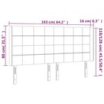 vidaXL Tête de lit à LED Gris clair 163x16x118/128 cm Tissu