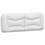 vidaXL Cadre de lit avec lumières LED blanc noir 140x200 cm similicuir