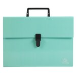 Trieur Familial À Poignée Aquarel 18 Compartiments - Vert Pastel - X 4 - Exacompta