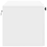 vidaXL Meuble TV mural Montage mural Blanc brillant 78 5 x 31 x 30 cm