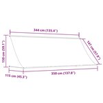 vidaXL Auvent rétractable anthracite 350x150 m tissu et acier