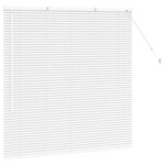 vidaXL Store de Fenêtre avec des rideaux Autre Blanc 80 x 130 cm Aluminium