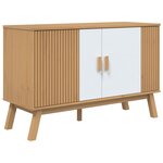 vidaXL Buffet OLDEN blanc et marron 114x43x73 5 cm bois massif de pin