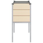 vidaXL Jardinière Ivoire 100 x 45 x 90 cm Acier galvanisé