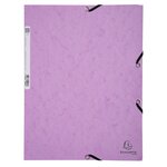 Chemise à élastique 3 rabats carton exacompta aquarel  24 x 32 dos 3 cm couleurs assorties - lot de 5