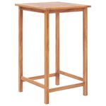 vidaXL Ensemble de bar 3 Pièces Bois de teck solide
