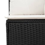 vidaXL Salon de jardin avec coussins 13 Pièces noir résine tressée