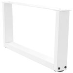 vidaXL Pieds de table basse en forme de V  2 pièces  blanc  70 x (30-31 3) cm  acier