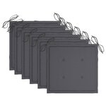 vidaXL Chaises pliables de jardin avec coussins lot de 6 Bois de teck