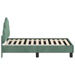 vidaXL Cadre de lit pour tout-petit avec tête de lit Vert Mer Velours