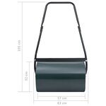 vidaXL Rouleau à gazon vert et noir 63 cm 50 L