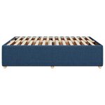 vidaXL Cadre de lit sans matelas bleu 140x190 cm tissu