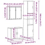 vidaXL Ensemble de meubles de salle de bain 3 Pièces chêne sonoma