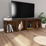 vidaXL Bibliothèque/Meuble TV Chêne fumé 36x30x143cm Bois d'ingénierie