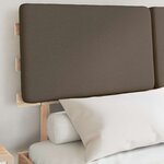 vidaXL Cadre de lit avec tête de lit rembourrée Taupe 120 x 190 cm