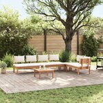 vidaXL Ensemble de canapé de jardin 5 Pièces Marron et Crème