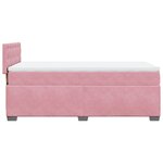 vidaXL Sommier à lattes de lit avec matelas Rose 90x190 cm Velours