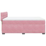 vidaXL Sommier à lattes de lit avec matelas Rose 140x200 cm Velours