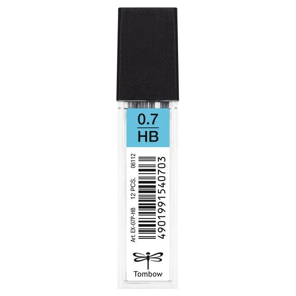 Etui de 12 Mine pour porte-mine pointe calibrée 0 7 mm dureté HB TOMBOW