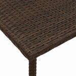 VidaXL Table basse de jardin rectangulaire marron 60x40x37 cm rotin