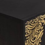 vidaXL Meuble TV Noir 105 x 33 x 46 cm Bois de mangue massif