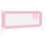 vidaXL Barrière de sécurité de lit d'enfant Rose 200x25 cm Tissu