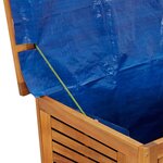 vidaXL Boîte de rangement de jardin persiennes 90x50x56 cm bois acacia