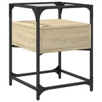 vidaXL Tables de chevet 2 Pièces chêne sonoma 40x40x55 cm bois ingénierie