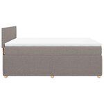vidaXL Sommier à lattes de lit avec matelas Taupe 140x200 cm Tissu