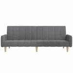 vidaXL Canapé-lit à 2 places gris clair tissu