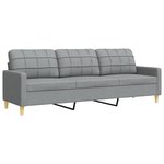 vidaXL Ensemble de canapés 2 Pièces gris clair tissu