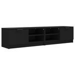 vidaXL Meubles TV 2 Pièces Noir 80x35x36 5 cm Bois d'ingénierie