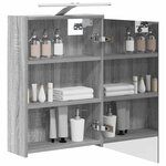 vidaXL Armoire Miroir de Salle de Bain Gris Sonoma 43 x 16 x 62.5 cm