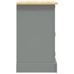 vidaXL Table de chevet Gamme Corona pin mexicain Gris 53x39x67 cm