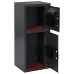 vidaXL Coffre-fort numérique Gris foncé 35x31x80 cm Acier