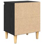 vidaXL Cabinet de chevet Chêne noir 40 x 30 x 50 cm Bois d'ingénierie