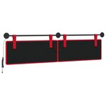 vidaXL Tête de lit suspendue Avec lumière LED Rouge Simili cuir