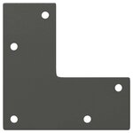 vidaXL Pieds de table console forme conique 4 pièces Anthracite 72-73 cm Acier