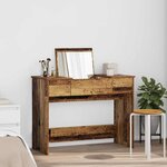 vidaXL Table de Toilette avec tiroir Bois ancien 100 x 45 x 76 cm