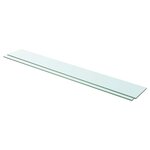 vidaXL Panneaux d'étagère 2 Pièces Verre Transparent 110 x 15 cm
