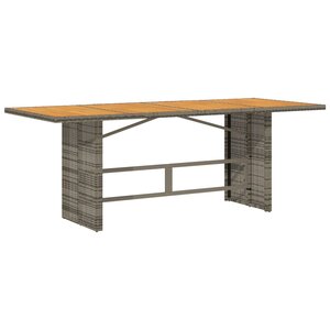 vidaXL Table de jardin avec dessus en bois d'acacia gris 190x80x74 cm