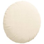 vidaXL Coussins de siège 2 Pièces Crème Ø 40 cm Tissu en velours côtelé