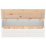 vidaXL Boîte de rangement Blanc 109x36 5x33 cm Bois massif de pin
