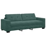 Canapé 3 places vidaXL Vert Foncé 180 cm en Velours