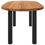 vidaXL Table à manger marron clair bois de chêne massif ovale